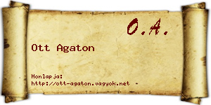 Ott Agaton névjegykártya